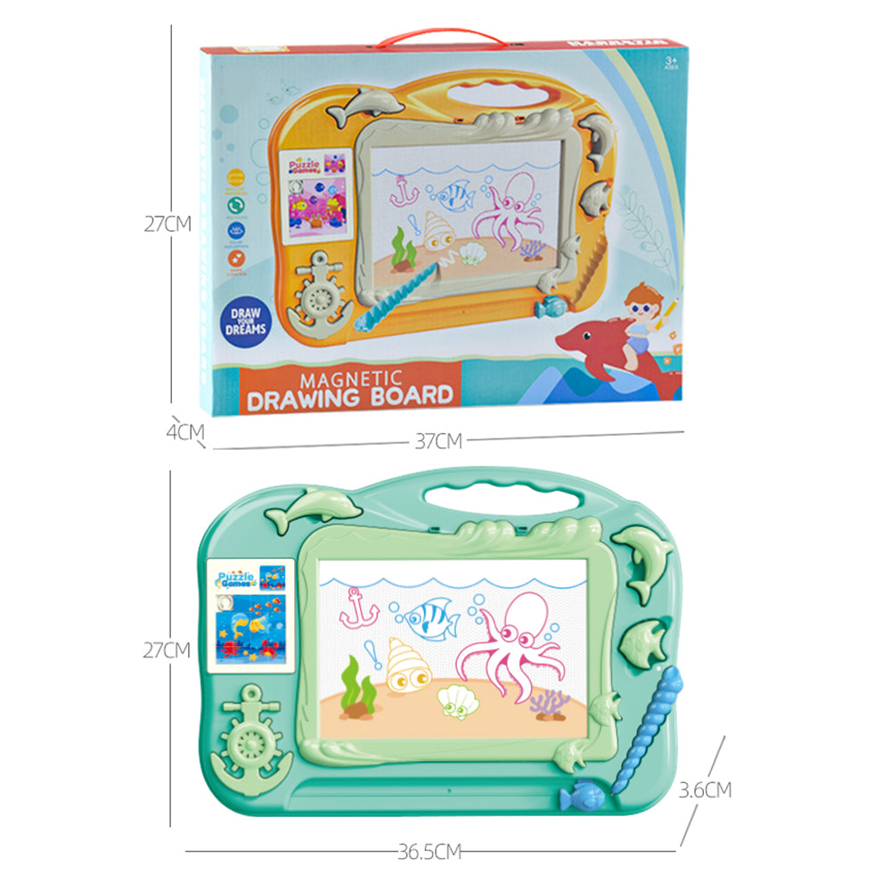 5504 Toddlers Magnetic Writing Doodle Tablet Drawing Board Kids Toy with Puzzle Game 5504 Toddlers Magnetic Writing Doodle Tablet Drawing Board Kids Toy with Puzzle Game